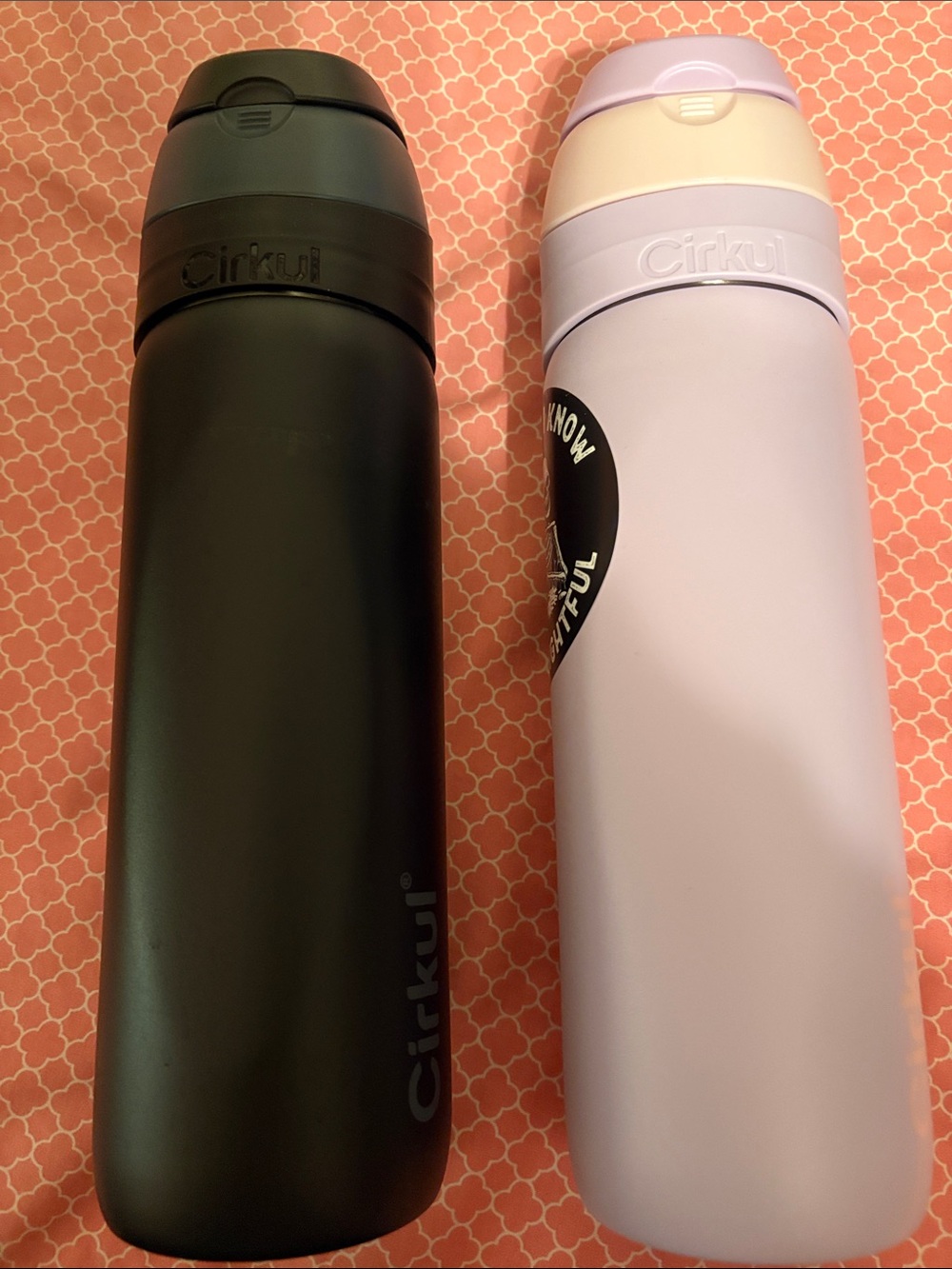 Cirkul Slim Stainless Bottle Duo - Black & Lavender
